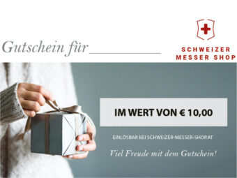 Geschenk-Gutschein 10€ Schweizer Messer