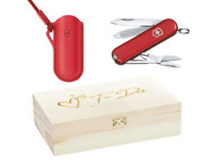 Kleines Taschenmesser Set mit Etui Rot Style Icon Valentinstag Box Geschenkset