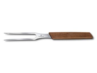 Tranchiergabel Swiss Modern 15cm mit braunem Holzgriff