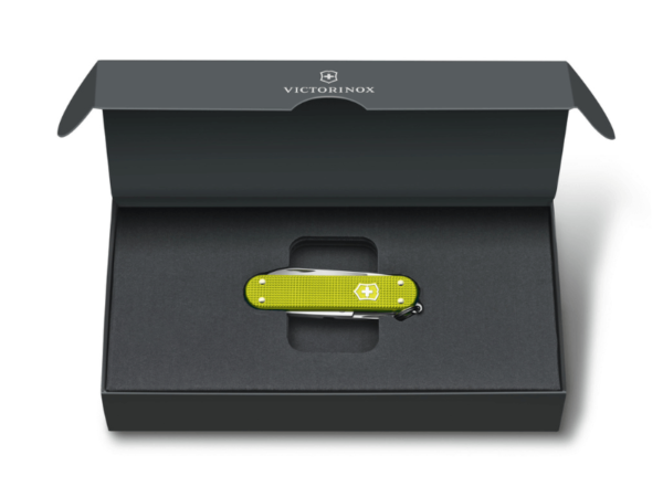 Kleines Taschenmesser Classic Alox Limited Edition 2023 gelb Geschenkverpackung