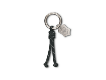 Schlüsselring mit Kordel schwarz grau